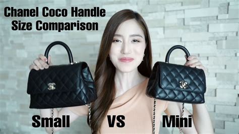 chanel coco handle small vs mini|Chanel mini coco handle bag.